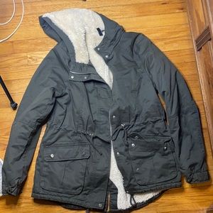 Green winter jacket from forever 21 size 10